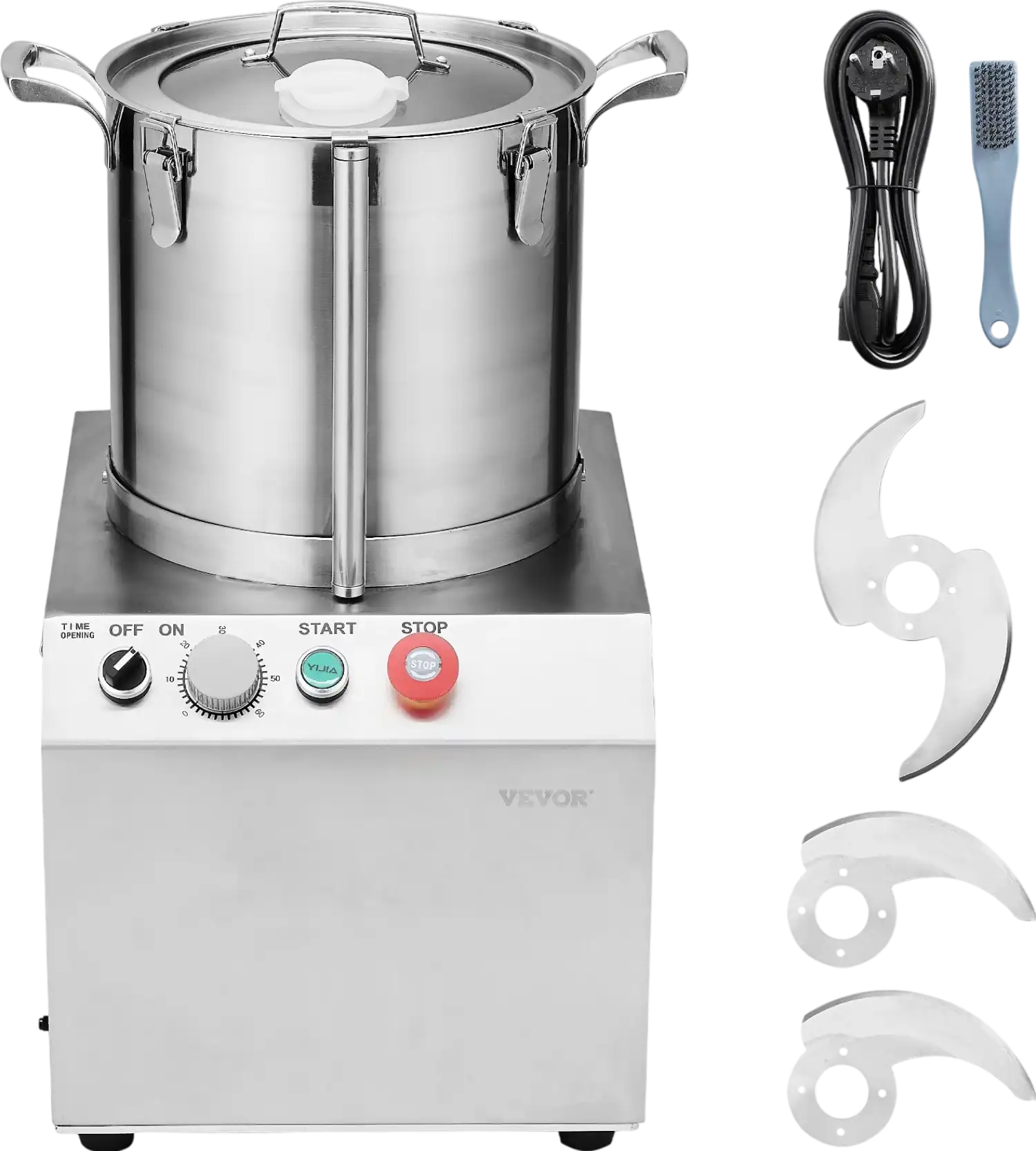 Vevor Food Processor Vegetable Chopper 15.9 Quart Bowl 1400W New