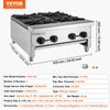 Vevor Countertop Gas Range Stove 4 Burners Propane Natural Gas New