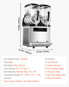 Vevor Slushy Machine 3.2 Gal Dual Tank Stainless Steel Frozen Drink Maker New