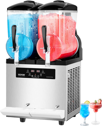 Vevor Slushy Machine 3.2 Gal Dual Tank Stainless Steel Frozen Drink Maker New