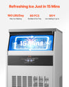 Vevor Commercial Ice Maker Freestanding Cabinet 160lbs/24Hr with 66lbs Storage New