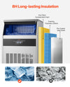 Vevor Commercial Ice Maker Freestanding Cabinet 160lbs/24Hr with 66lbs Storage New