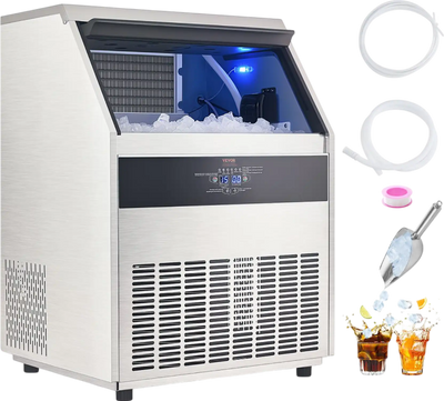 Vevor Commercial Ice Maker Freestanding Cabinet 360Lbs/Day with 88 Lbs Storage New