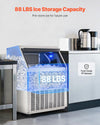 Vevor Commercial Ice Maker Freestanding Cabinet 440Lbs/24Hr with 88 Lbs Storage New