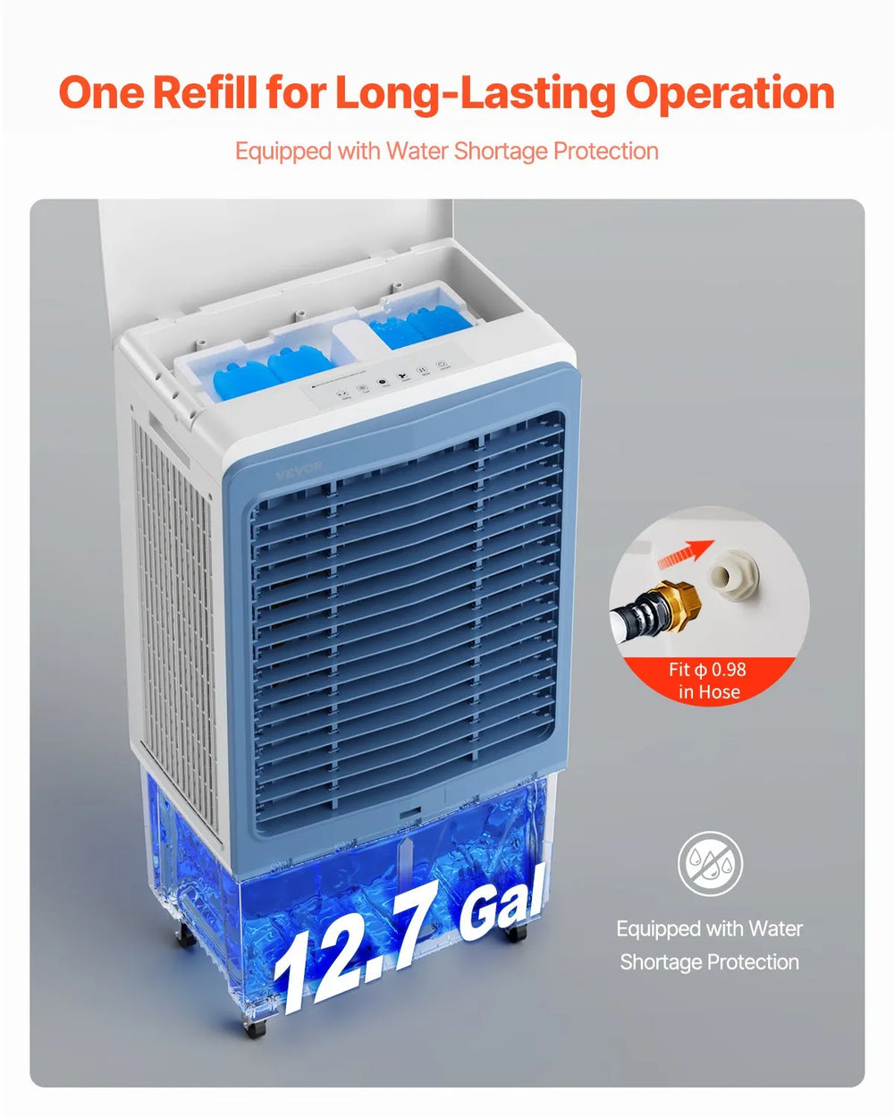 Vevor Evaporative Air Cooler 4129 CFM 12.7 Gal Indoor/Outdoor Adjustable Speed New