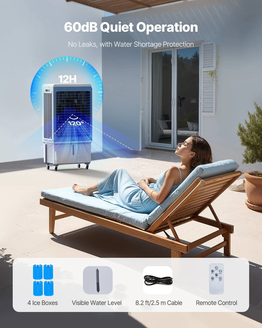 Vevor Evaporative Air Cooler 4129 CFM 12.7 Gal Indoor/Outdoor Adjustable Speed New