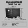 Vevor Trailer Tongue Box 33" x 19" x 18" Aluminum Alloy Tool Chest with Lock and Keys New