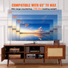 Vevor Rattan TV Stand for 65" TV with Built-in Socket USB Ports Adjustable Shelf New