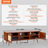 Vevor Rattan TV Stand for 65" TV with Built-in Socket USB Ports Adjustable Shelf New