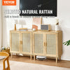 Vevor Rattan Cabinet 31.5" with Magnetic Doors and Adjustable Shelves Set of 2 New
