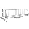 Vevor Floor Bike Rack 111" Length 9 Holders All-Steel Grid Stand New