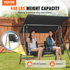 Vevor Patio Swing Chair 2-Seat with Adjustable Canopy Rotating Tray Steel Frame New