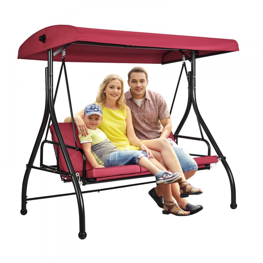 Vevor 2-in-1 Converting Patio Swing Chair with Adjustable Canopy New