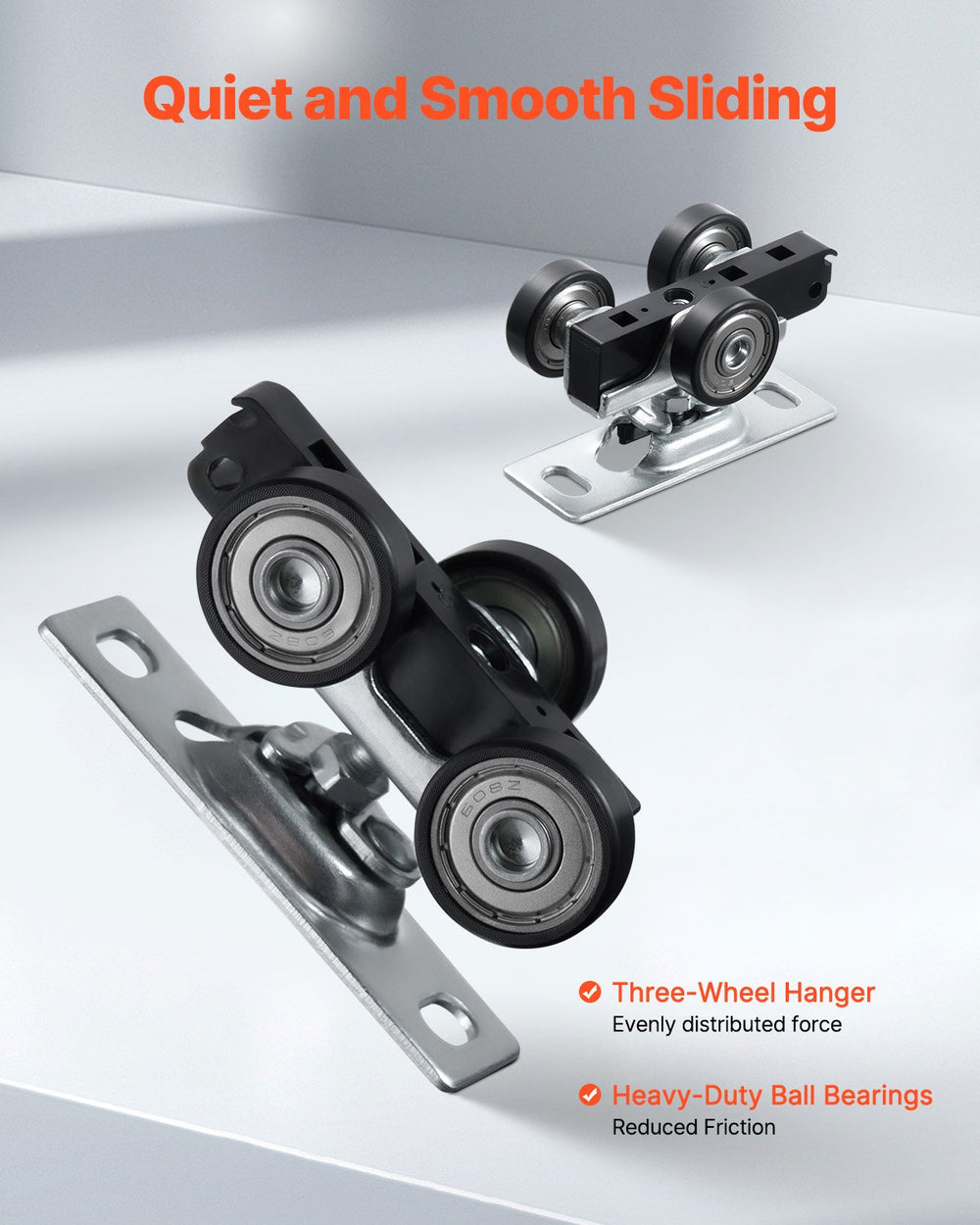 Vevor Bypass Door Hardware 8ft Track Kit for 2 Door System New