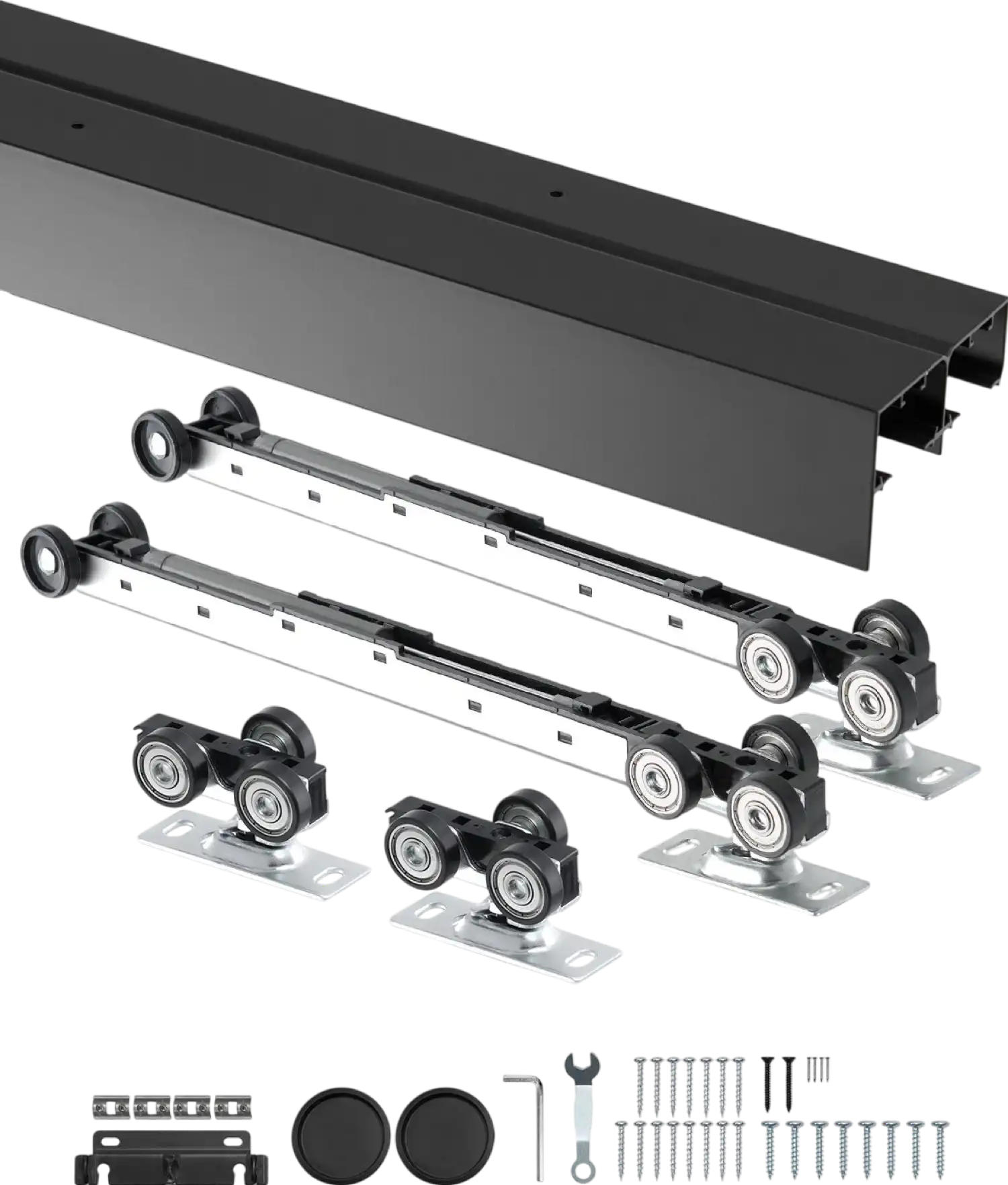 Vevor Bypass Door Hardware 8ft Track Kit for 2 Door System New