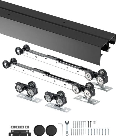 Vevor Bypass Door Hardware 8ft Track Kit for 2 Door System New