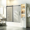 Vevor Bathtub Shower Door 56-60" x 60" Frameless Sliding 8mm Tempered Glass New