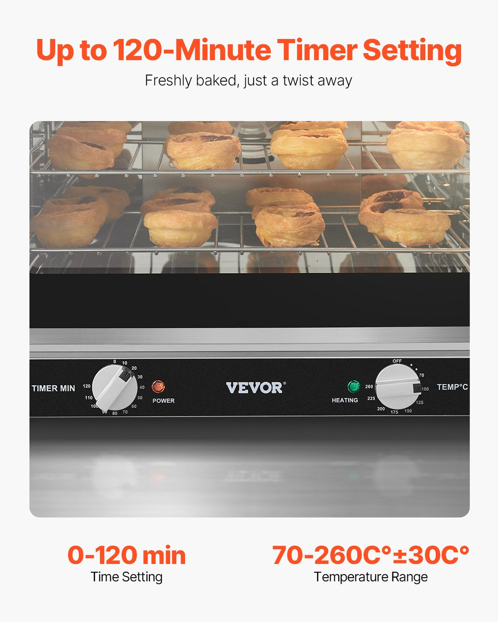 Vevor Countertop Toaster Oven 4 Layers Stainless Steel 2800W New