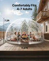 Vevor Garden Igloo 12 x 7.2 Ft Outdoor Geodesic Dome Greenhouse PVC New