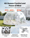 Vevor Garden Igloo 15 x 9.5 Ft Outdoor Geodesic Dome Greenhouse PVC New