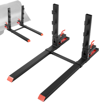 Vevor Clamp-On Pallet Forks 43 in. 4,000 lbs Capacity with Anti-Tilt Bar New