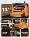 Vevor Wood Thickness Planer 13" Worktable 3 Blade Single Speed 2000W New
