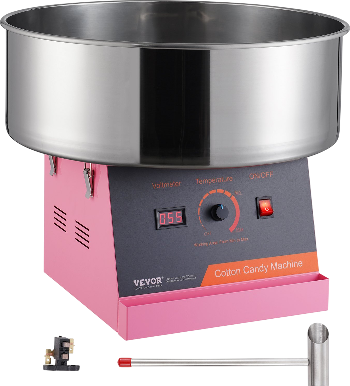 Vevor Cotton Candy Machine with Stainless Steel Bowl 1000W New