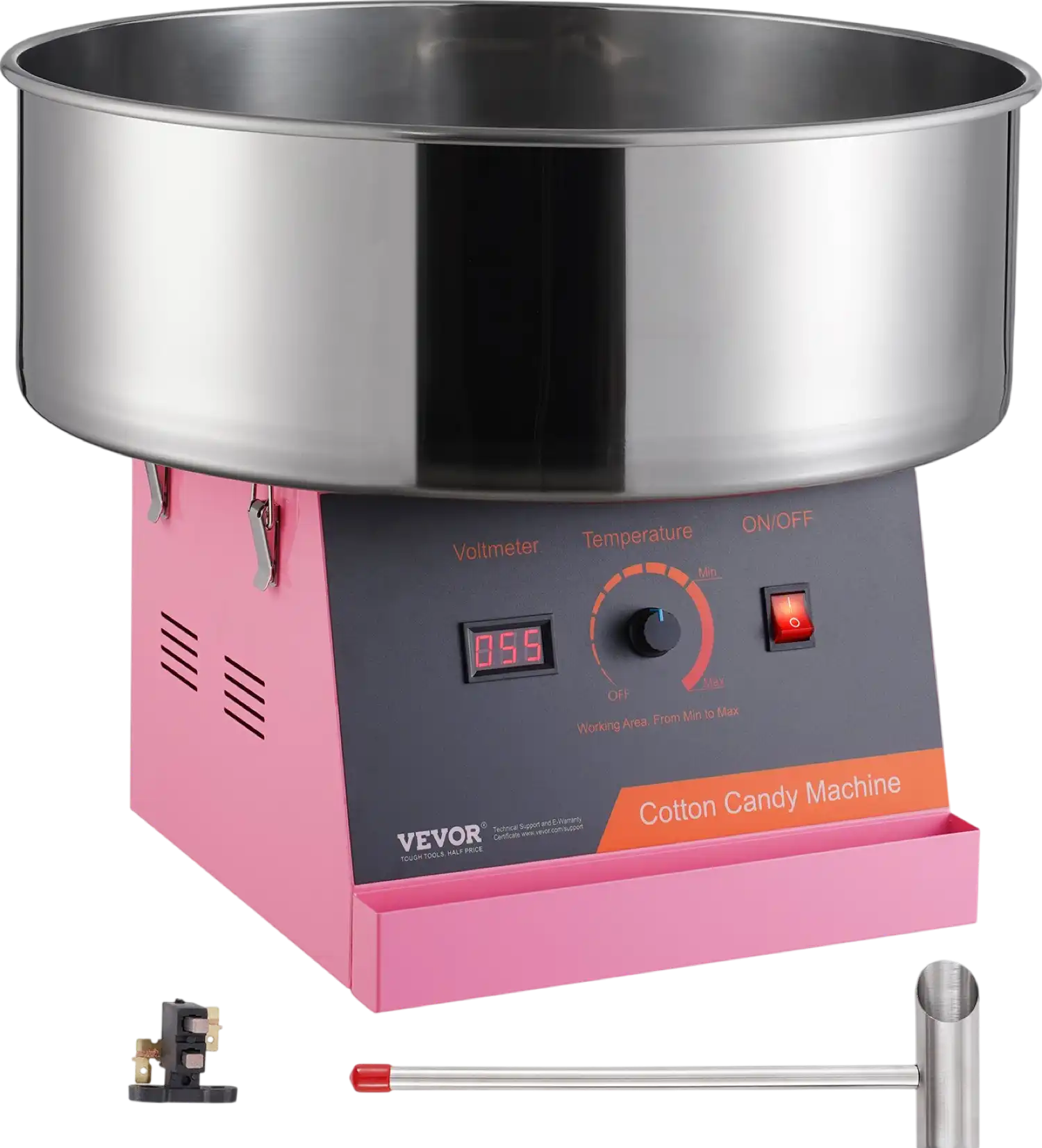 Vevor Cotton Candy Machine with Stainless Steel Bowl 1000W New