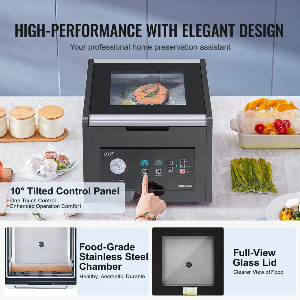 Vevor Chamber Vacuum Sealer with 11.5" Sealing Length 380W Pump New