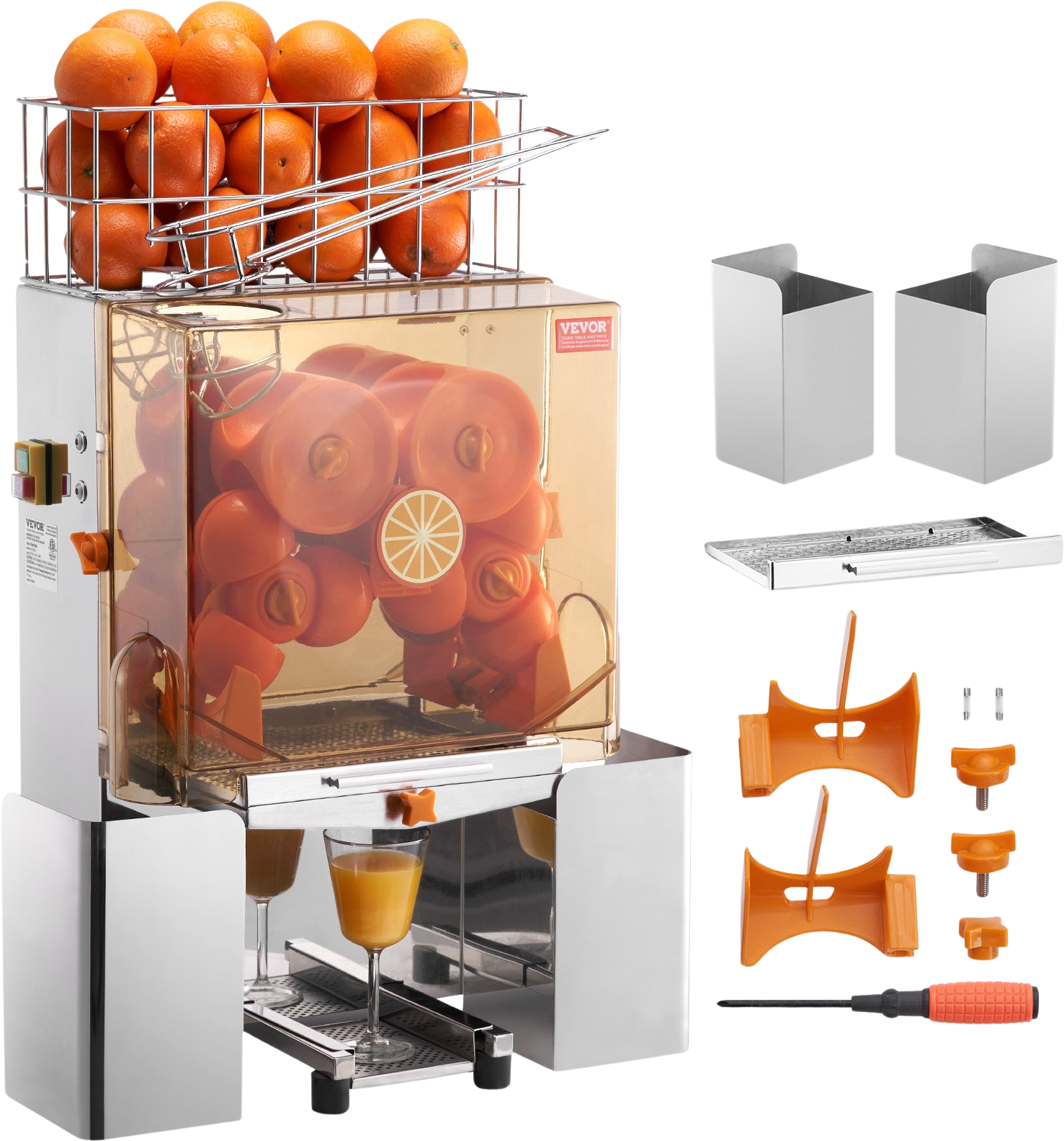 Vevor Commercial Orange Juicer Machine Automatic Squeezer 20 Oranges per Minute 120W New