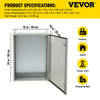 Vevor Electrical Enclosure 10" x 16" x 24" NEMA-4 IP65 Waterproof Dustproof Junction Box New