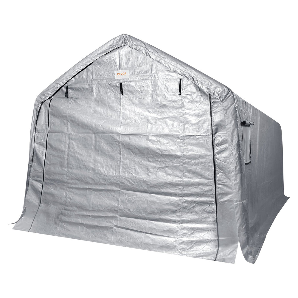 Vevor Outdoor Storage Shelter 10' x 15' x 8' Portable Shed Roll-Up Zipper Door Ventilated Windows New