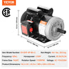 Vevor Electric Motor 2HP Single Phase AC115V/230V 143/5T Frame 7/8" Keyed Shaft CW/CCW Rotation New