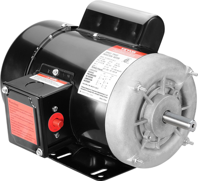 Vevor Electric Motor Single Phase 0.75HP 1725 RPM 115V/230V 56-Frame CW/CCW Rotation New
