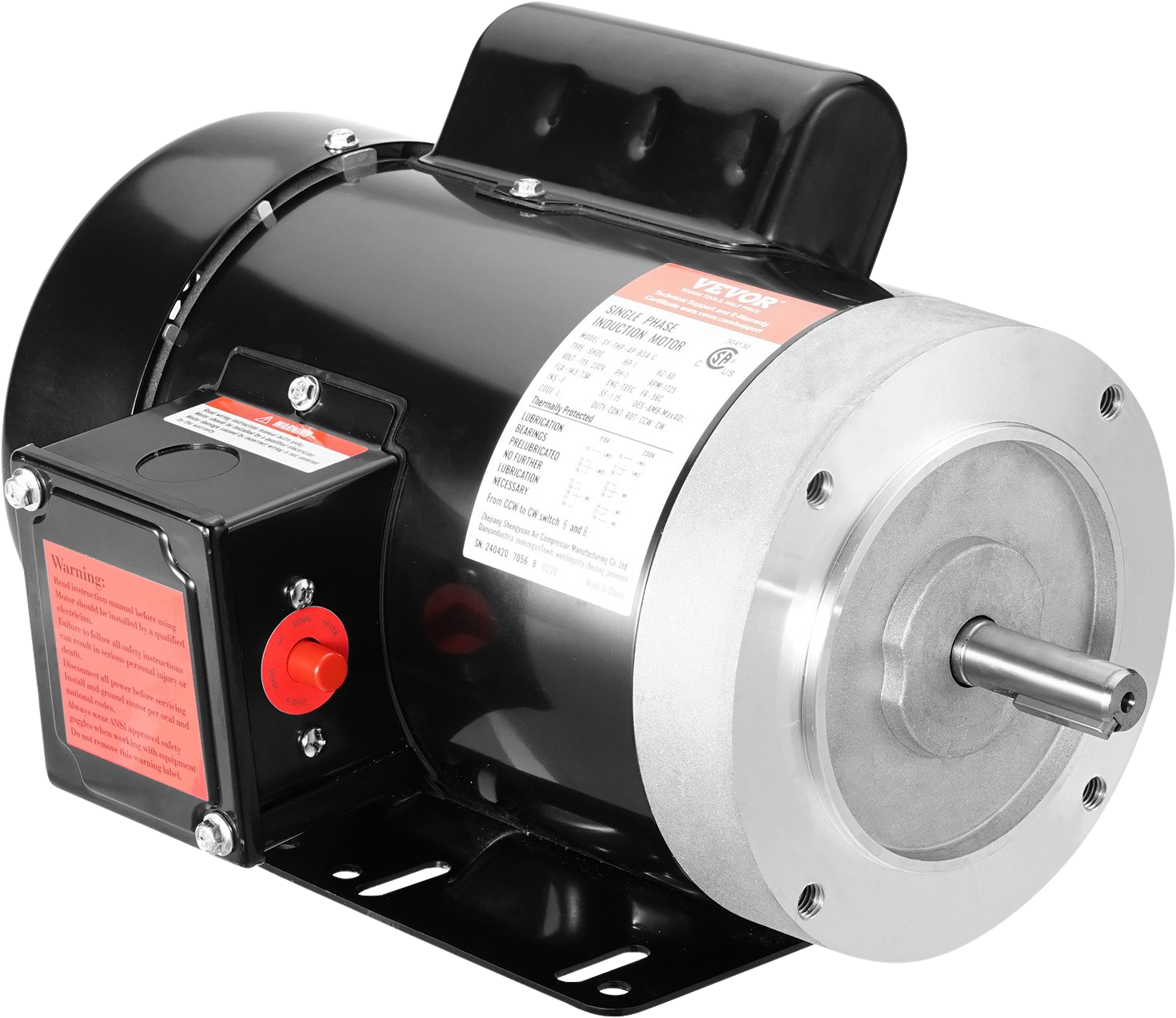 Vevor Electric Motor 1HP 5/8