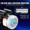 Vevor Motor Electric 1.5HP 1725 RPM CW/CCW Rotation 5/8" Keyed Shaft Single Phase AC115V/230V New