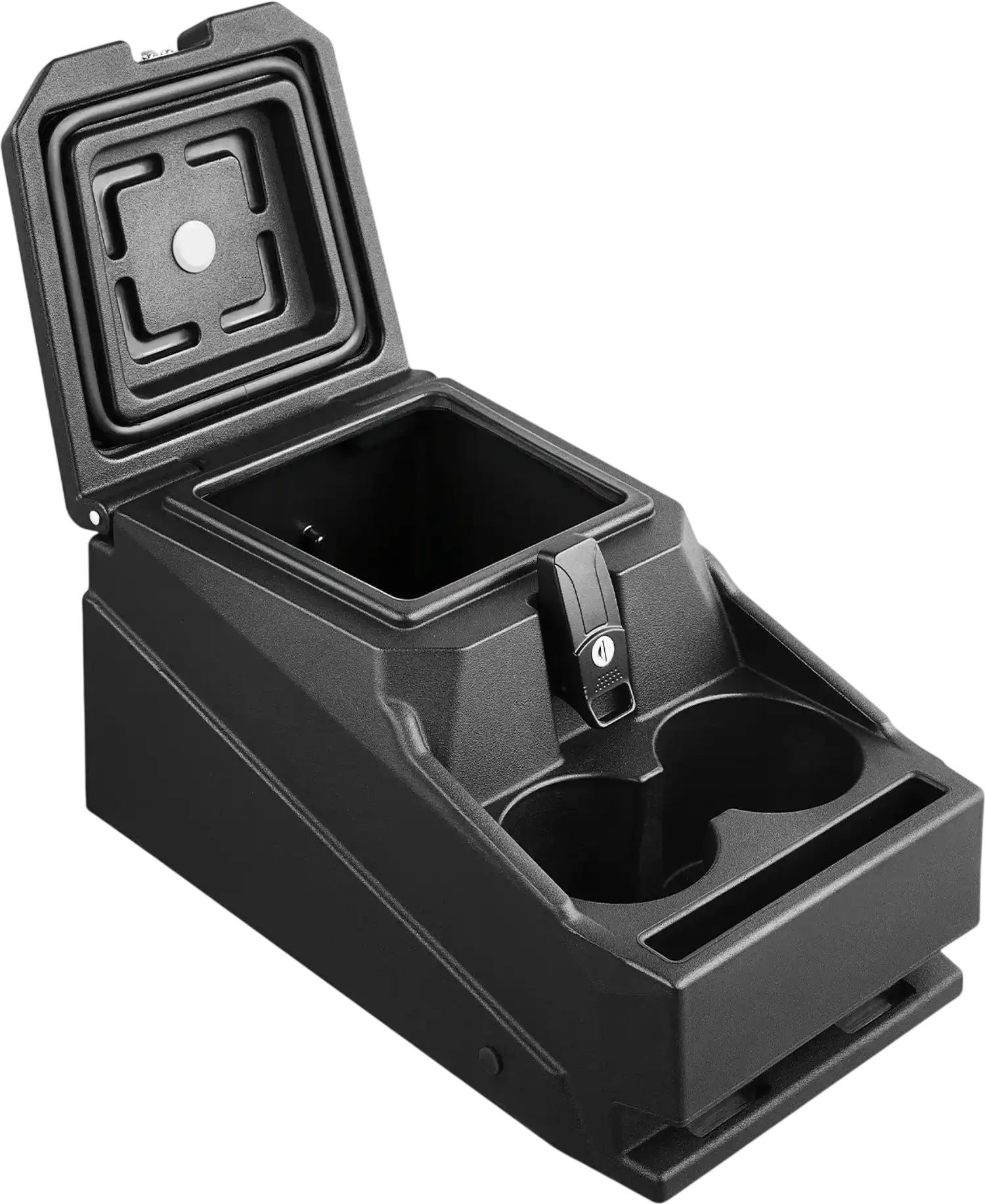 Vevor UTV Center Console Bench Seat Box Lockable Armrest Storage Organizer New