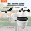 Vevor Wi-Fi Weather Station 7-in-1 Wireless Outdoor Sensor with 7" TFT Display New