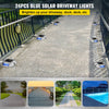 Vevor Solar Driveway Lights with Switch Button Wireless Blue LEDs 24-Pack New
