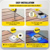 Vevor Solar Driveway Lights with Switch Button Wireless Blue LEDs 24-Pack New