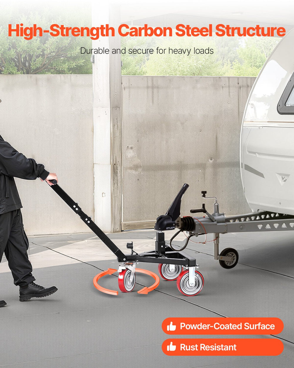 Vevor Trailer Dolly 3500 Lbs Tongue Weight Capacity 18-22" Height Adjustable New