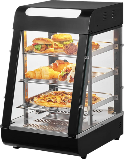 Vevor Commercial Food Warmer Countertop Display with Light 3-Tier 1000W New