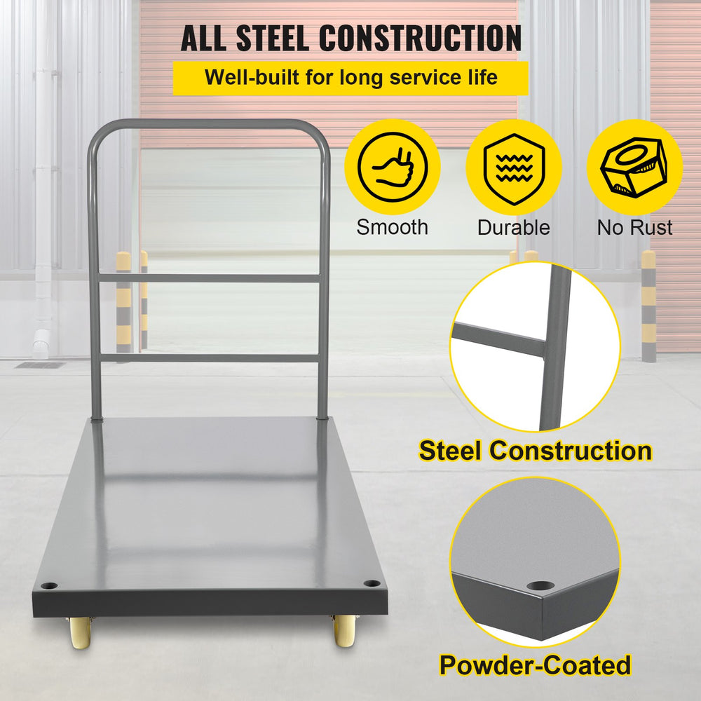 Vevor Platform Truck 2000 Lbs Capacity 47" x 24" x 32" Flatbed Cart New