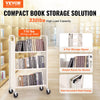 Vevor Rolling Library Book Cart 31.1" x 15.2" x 49.2" Single Sided 3-Tier Storage New