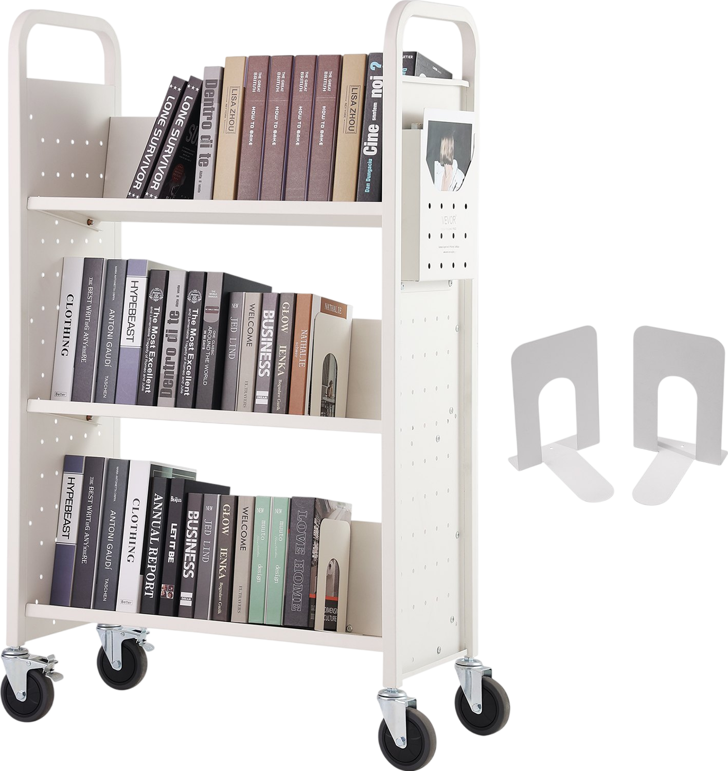 Vevor Rolling Library Book Cart 31.1