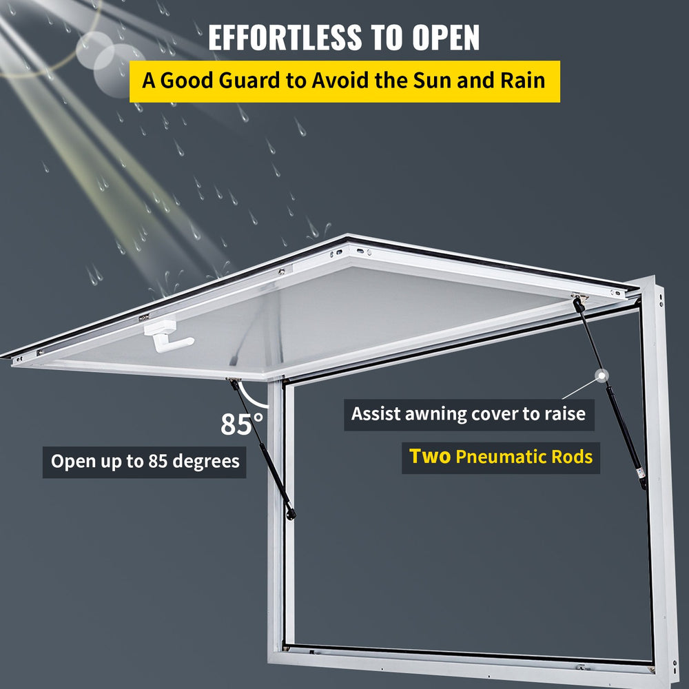 Vevor Concession Window 36" x 36" Awning Serving Door with Double-Point Fork Lock New