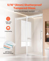 Vevor Frameless Shower Sliding Door 58-59 W x 75 H inch Tempered Glass Chrome New