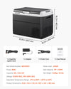 Vevor Car Refrigerator 52.8 Qt Capacity Adjustable Temp 12/24V DC 100-240V AC New