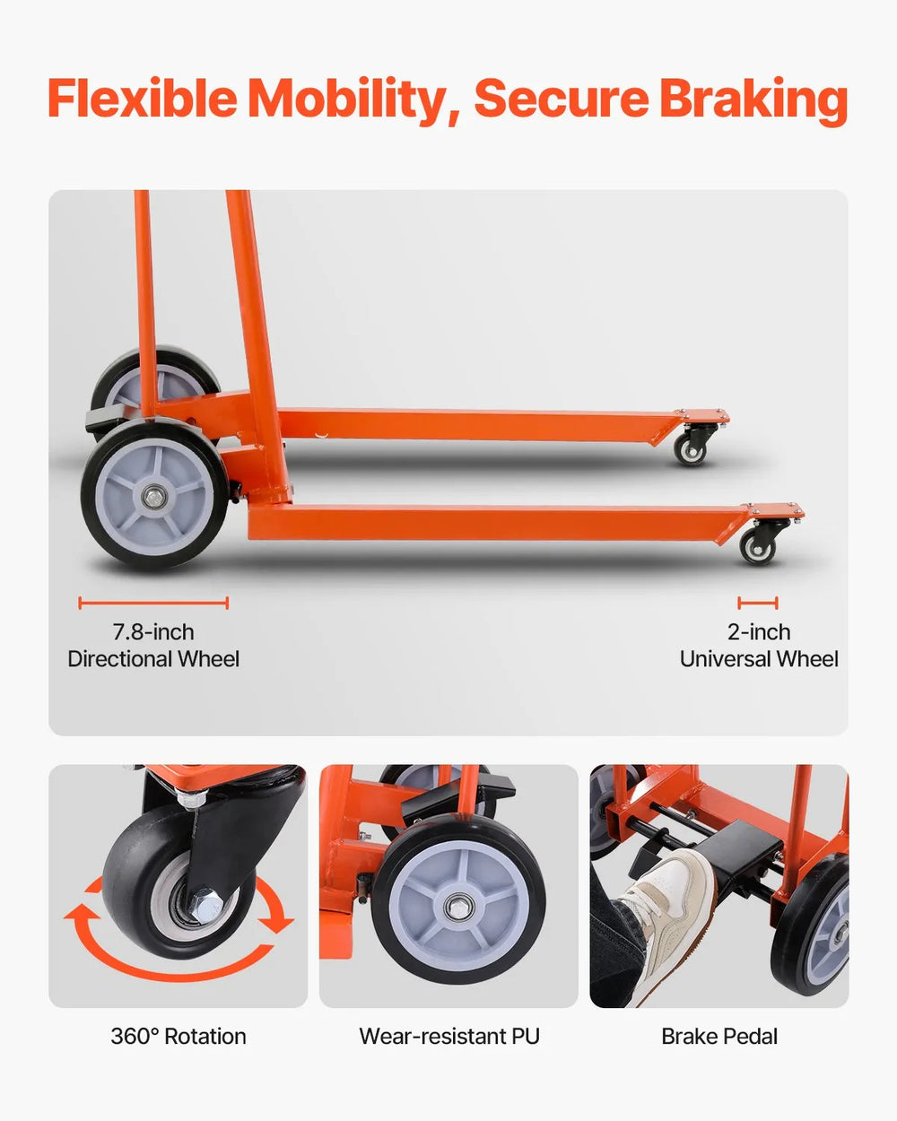 Vevor Material Lift Stacker Manual Winch 330 lbs Capacity 42.9 in Max Lift New