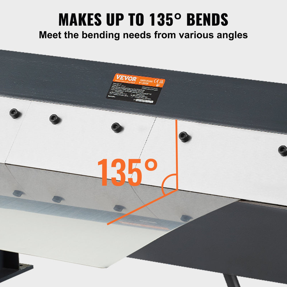 Vevor Box and Pan Brake 24" 0-130 Degrees Sheet Metal Bender 5 Adjustable Fingers New